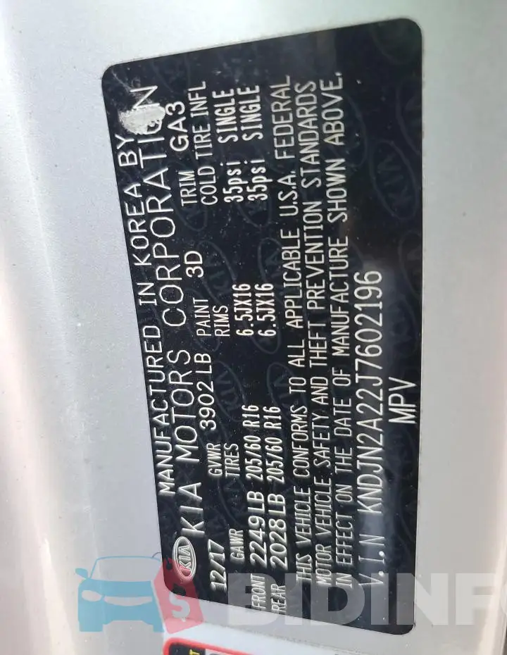 KNDJN2A22J7602196 Photo# 13