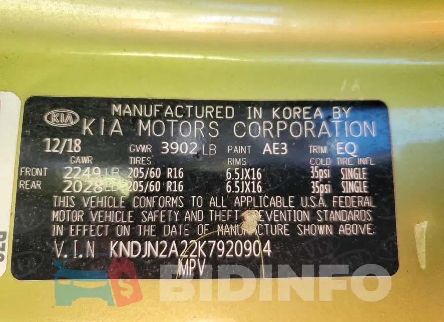 KNDJN2A22K7920904 Photo# 13