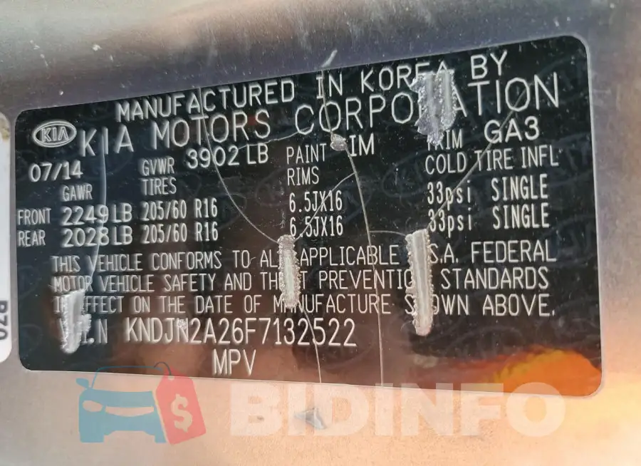 KNDJN2A26F7132522 Photo# 12