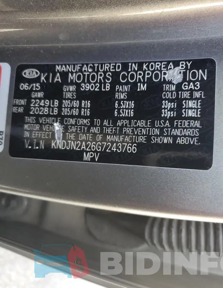 KNDJN2A26G7243766 Photo# 12