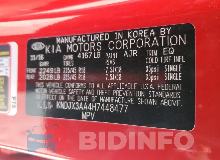 KNDJX3AA4H7448477 Photo# 12