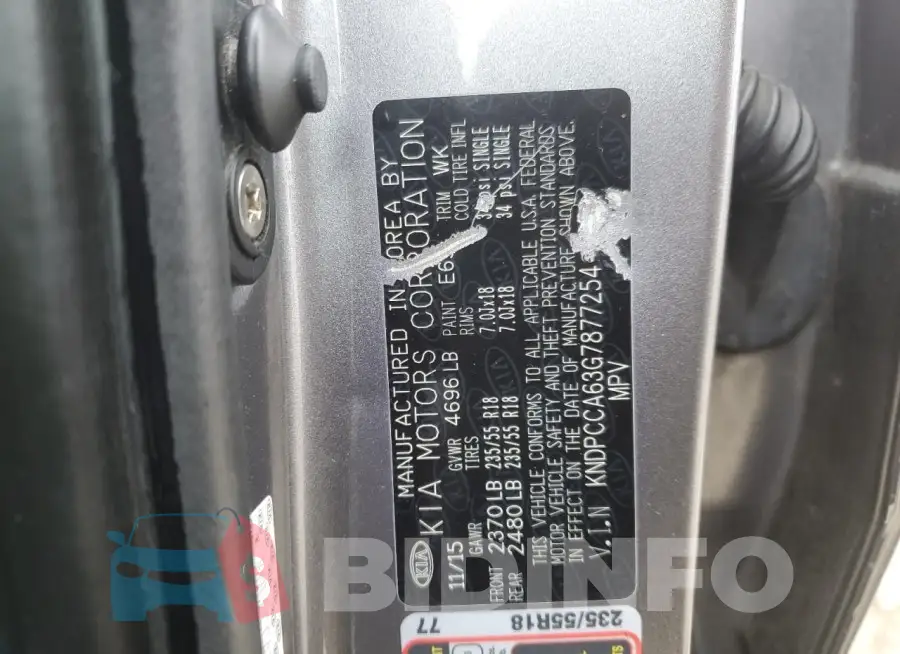 KNDPCCA63G7877254 Photo# 13