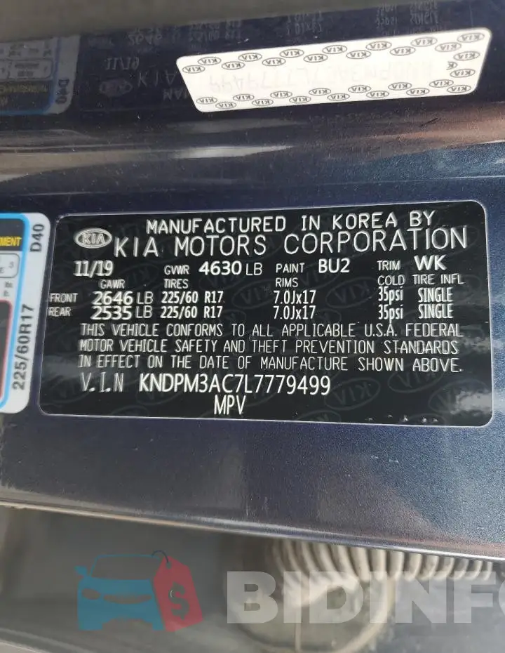 KNDPM3AC7L7779499 Photo# 14
