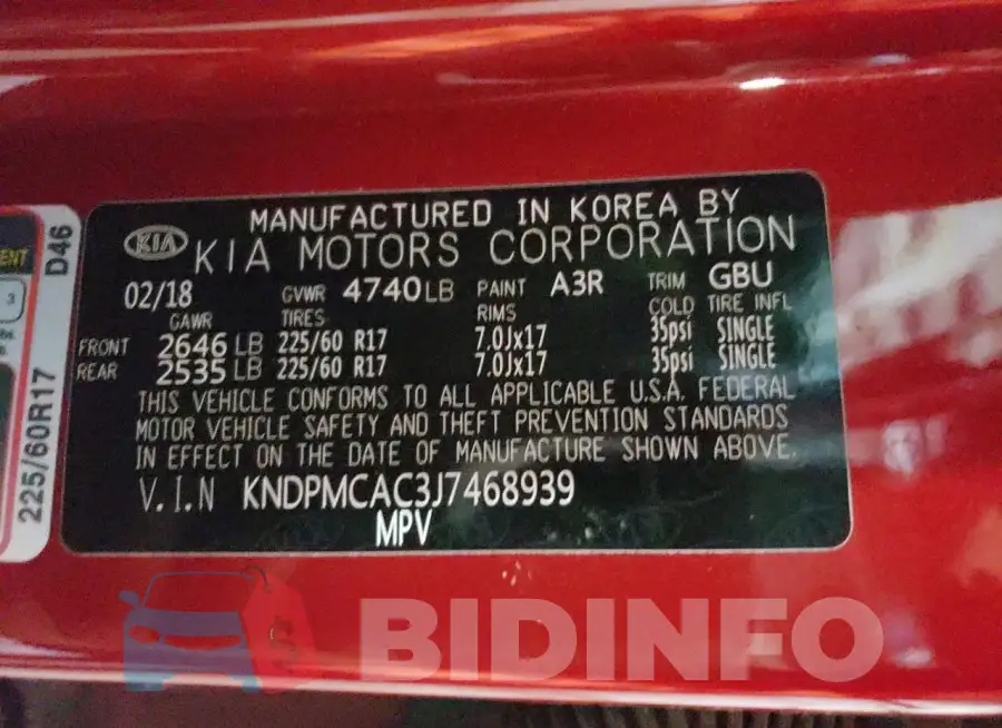 KNDPMCAC3J7468939 Photo# 12