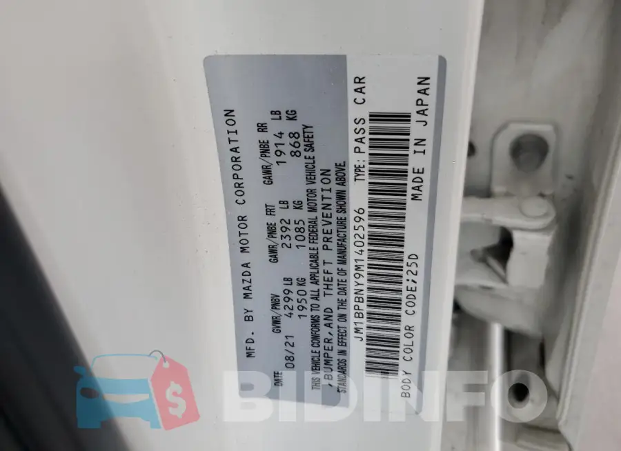 JM1BPBNY9M1402596 Photo# 12