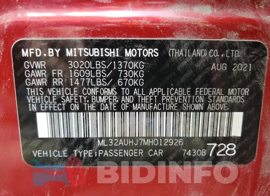 ML32AUHJ7MH012926 Photo# 12