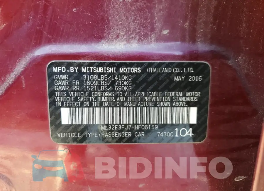 ML32F3FJ7HHF06159 Photo# 12
