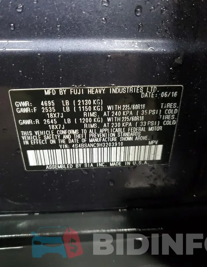 4S4BSANC9H3203910 Photo# 12