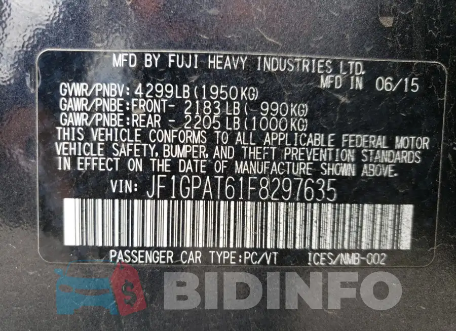 JF1GPAT61F8297635 Photo# 12