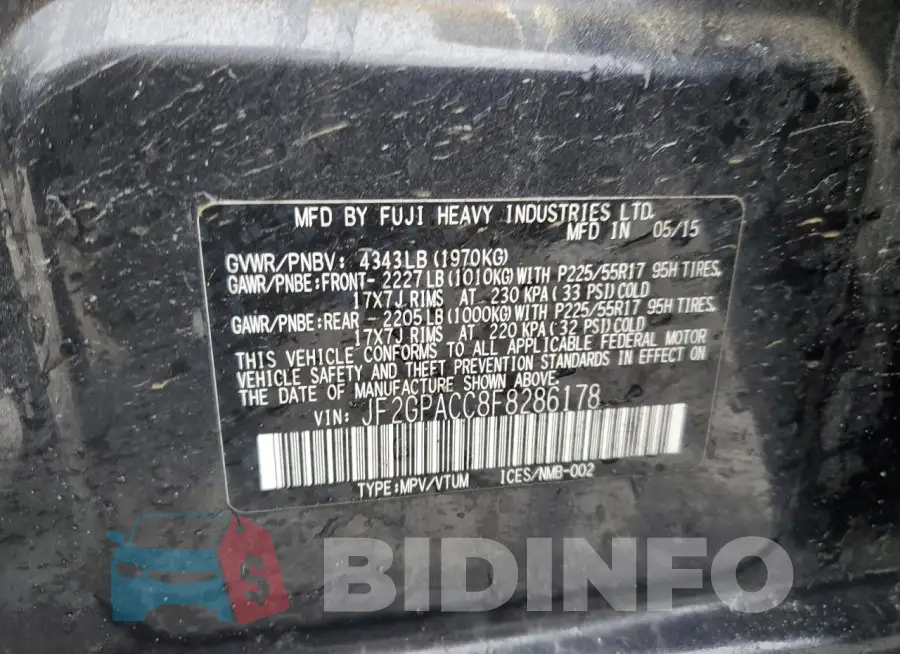 JF2GPACC8F8286178 Photo# 14