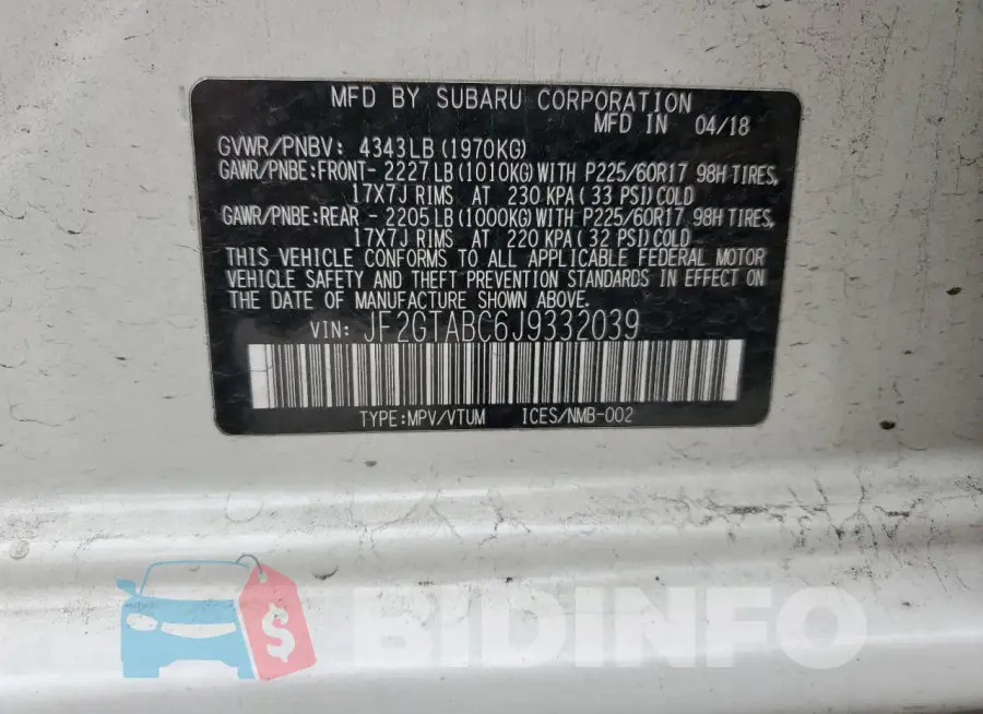 JF2GTABC6J9332039 Photo# 12