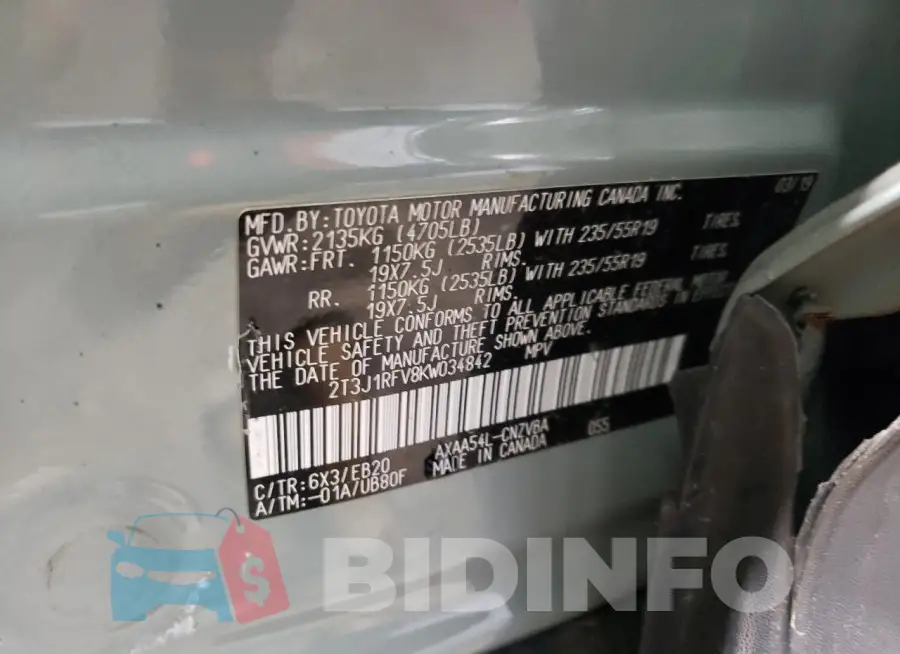 2T3J1RFV8KW034842 Photo# 13