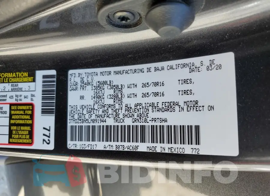 3TMDZ5BN5LM091944 Photo# 12