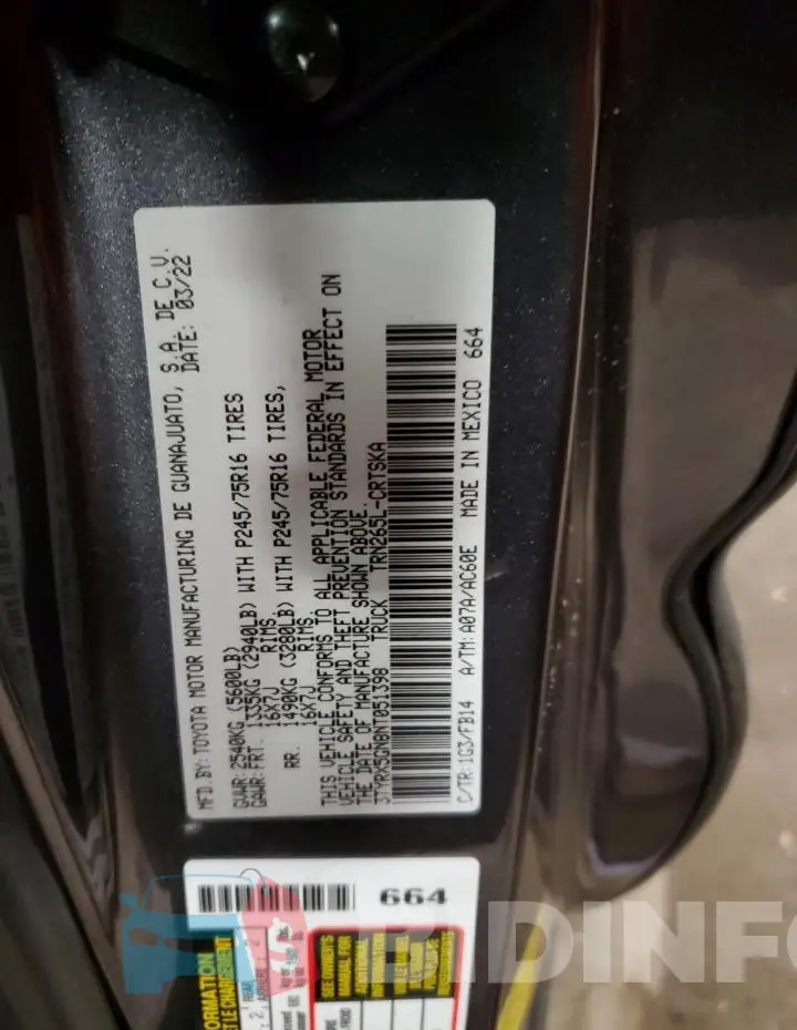 3TYRX5GN8NT051398 Photo# 12