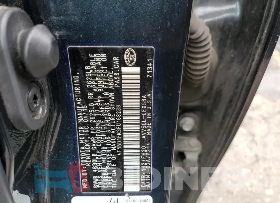 4T1BD1FK3FU168238 Photo# 12