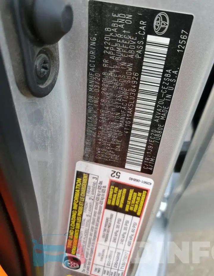 4T1G11AK5LU364926 Photo# 12