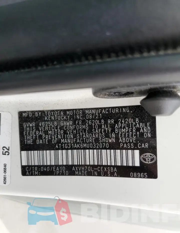 4T1G31AK6MU032070 Photo# 13