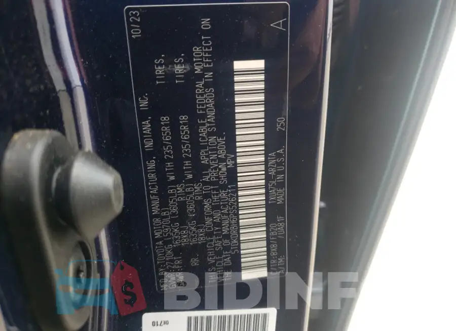 5TDKDRBH6PS526211 Photo# 12