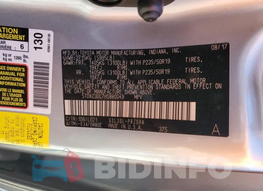 5TDXZ3DC7HS880049 Photo# 14