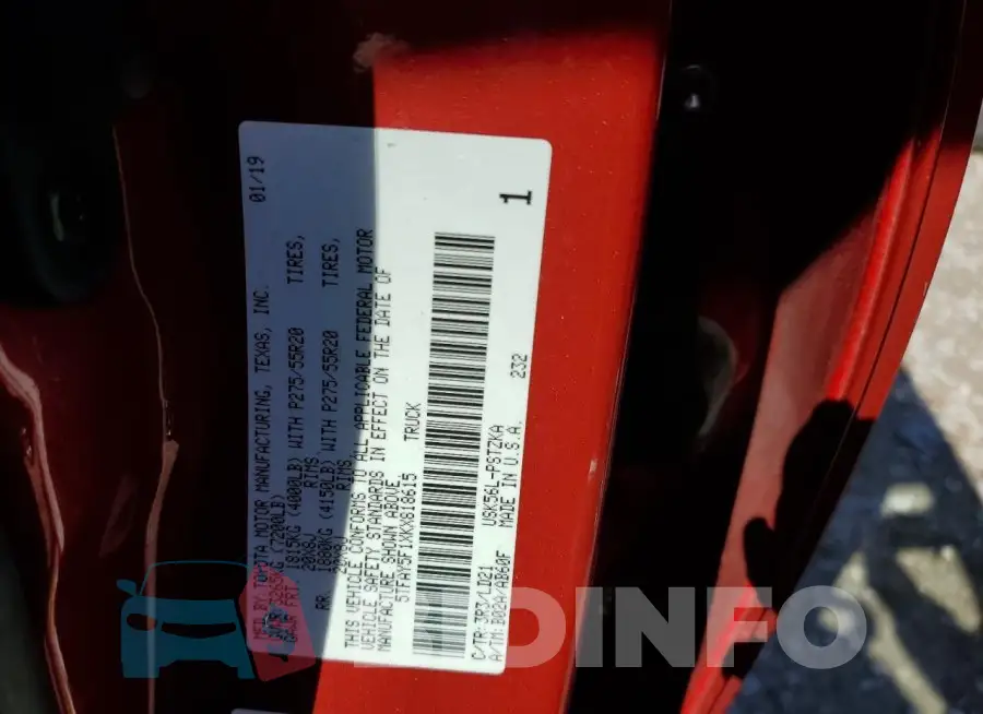 5TFAY5F1XKX818615 Photo# 12
