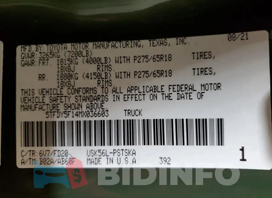 5TFDY5F14MX036603 Photo# 13