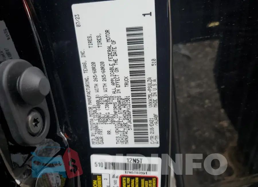 5TFJA5DB6PX121501 Photo# 12