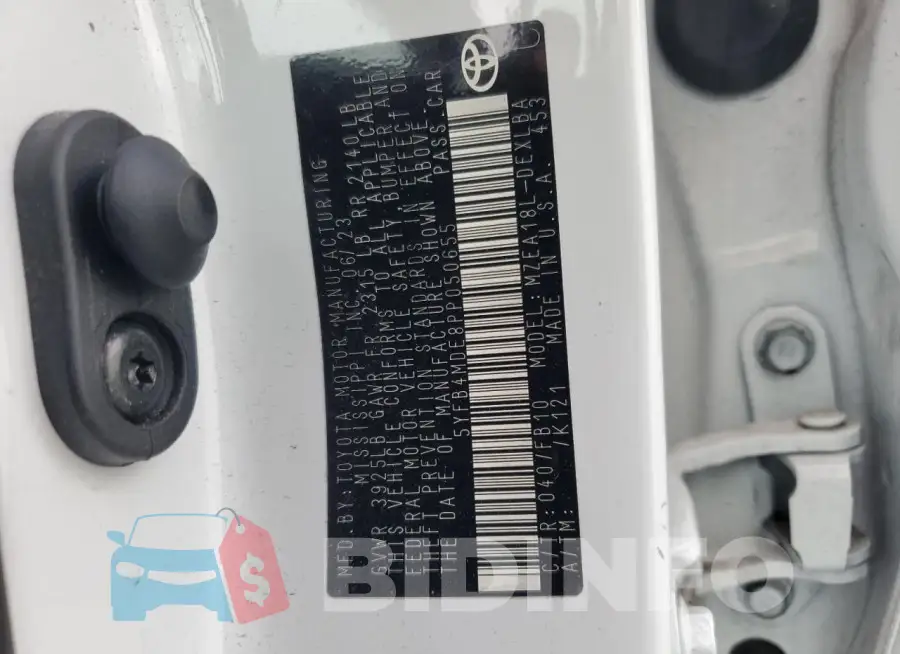 5YFB4MDE8PP050655 Photo# 12