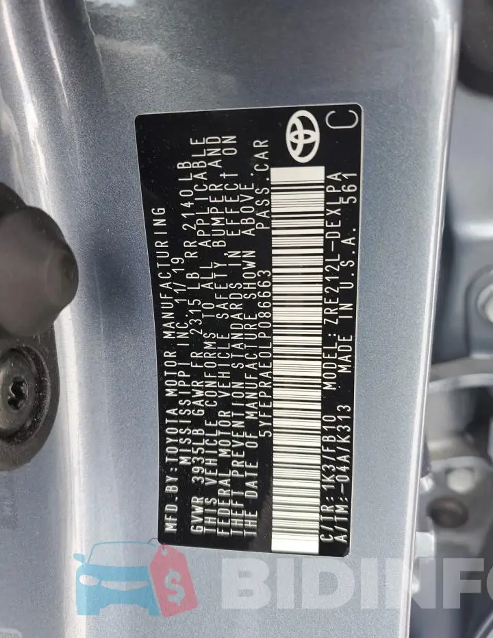 5YFEPRAE0LP086663 Photo# 12
