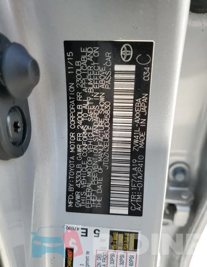 JTDZN3EU8GJ045830 Photo# 12