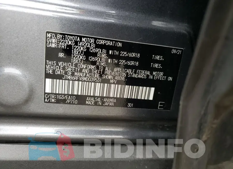 JTMB6RFV8MD039531 Photo# 13