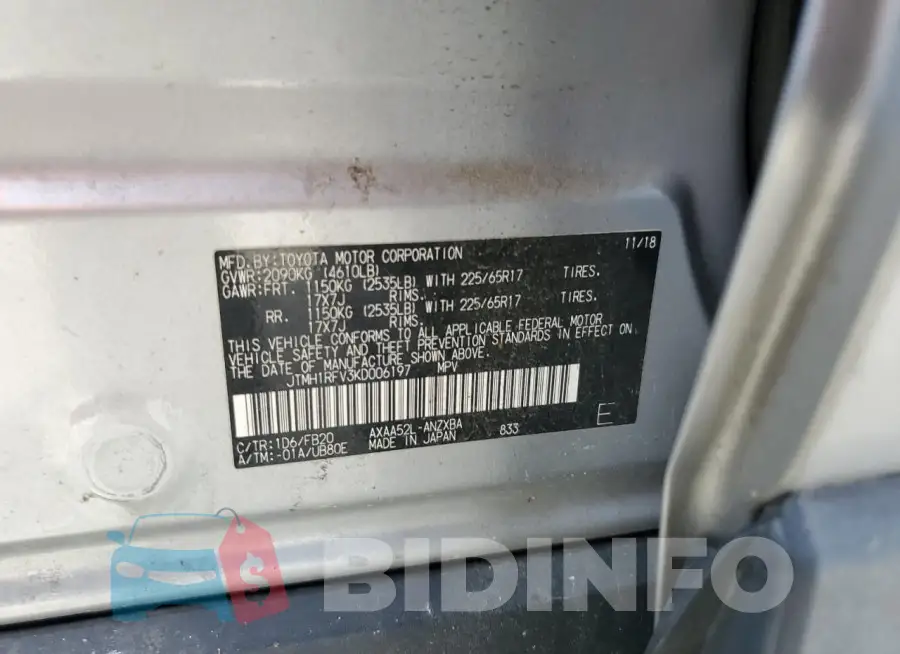 JTMH1RFV3KD006197 Photo# 13