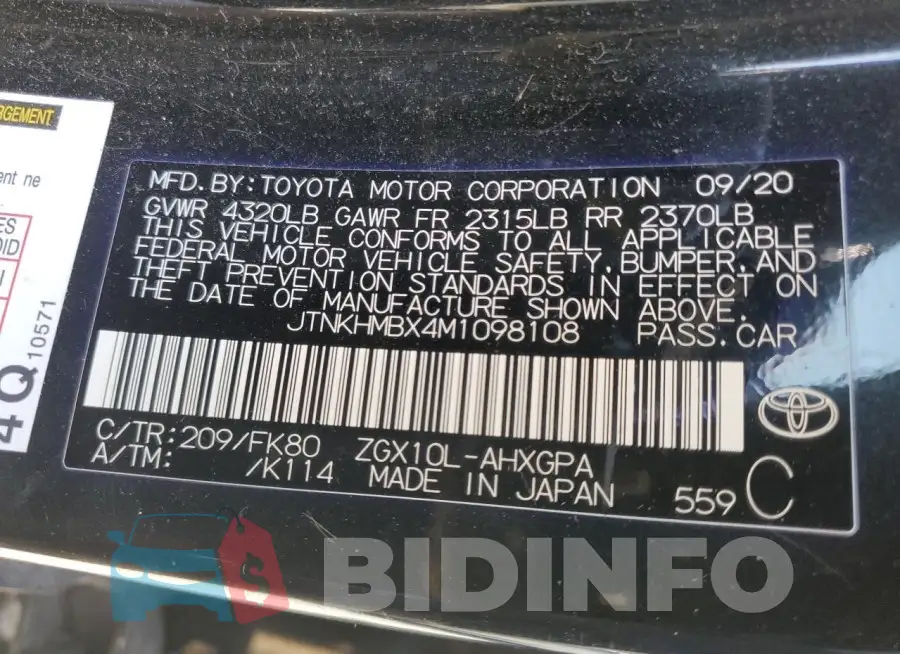 JTNKHMBX4M1098108 Photo# 12