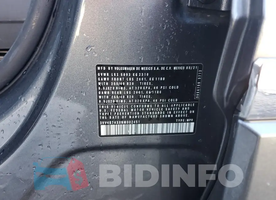 3VV4B7AX0NM002451 Photo# 13
