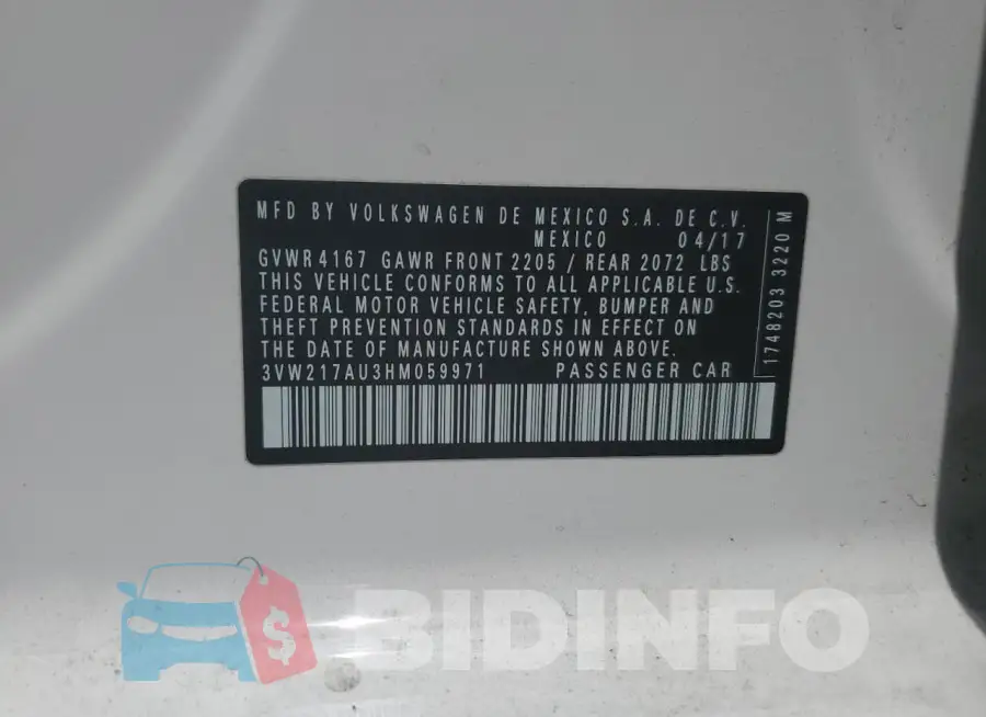 3VW217AU3HM059971 Photo# 12