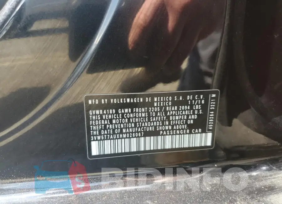 3VW5T7AUXHM026067 Photo# 12