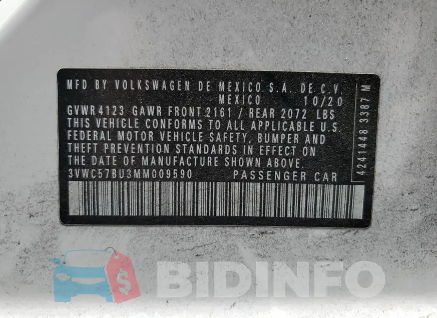 3VWC57BU3MM009590 Photo# 12