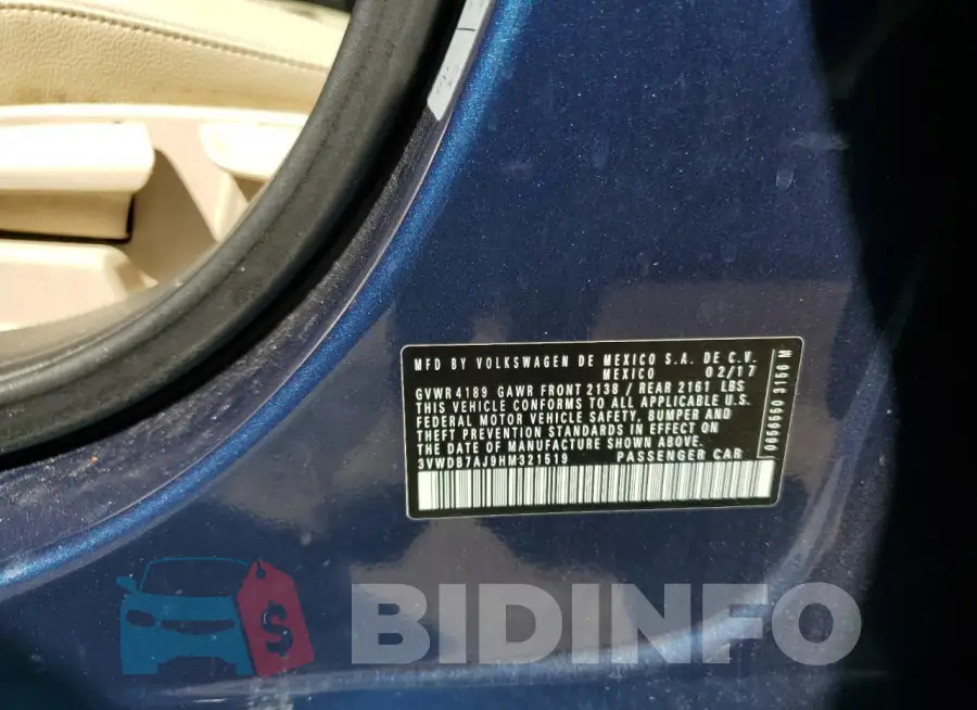 3VWDB7AJ9HM321519 Photo# 12