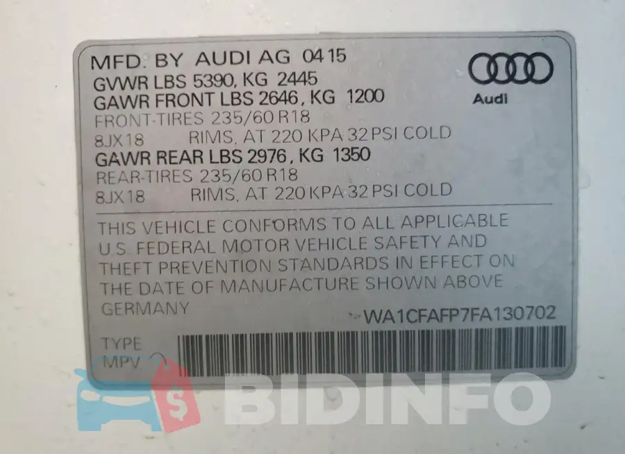 WA1CFAFP7FA130702 Photo# 13