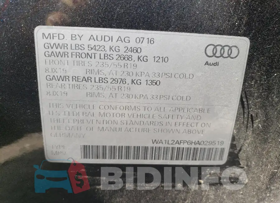 WA1L2AFP6HA029519 Photo# 13