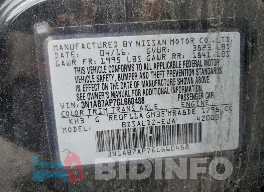 3N1AB7AP7GL660488 Photo# 13