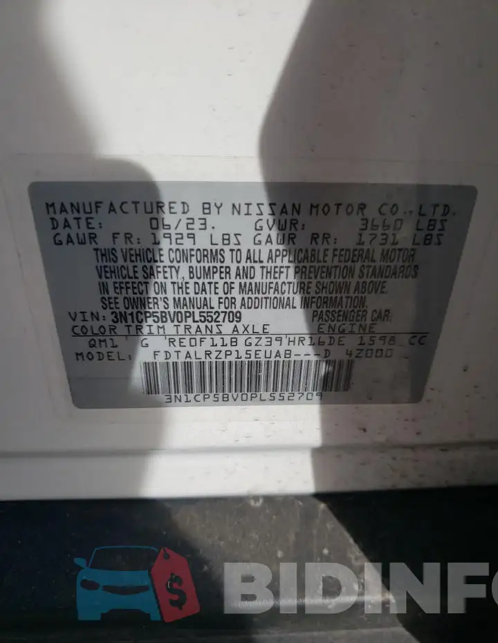 3N1CP5BV0PL552709 Photo# 12