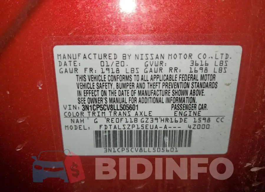 3N1CP5CV8LL505601 Photo# 13
