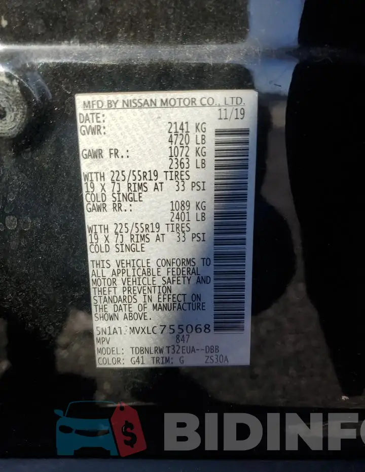 5N1AT2MVXLC755068 Photo# 12