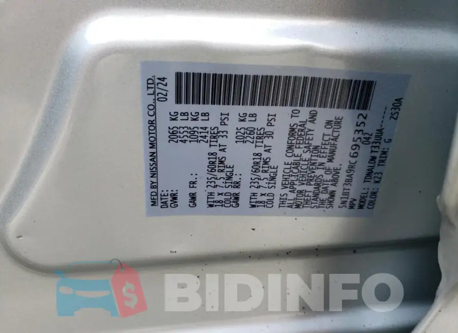 5N1BT3BA9RC695352 Photo# 13