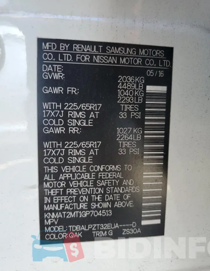KNMAT2MT1GP704513 Photo# 12
