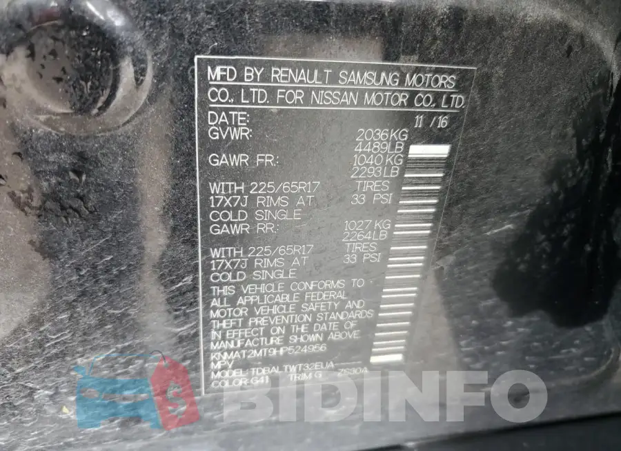 KNMAT2MT9HP524956 Photo# 13