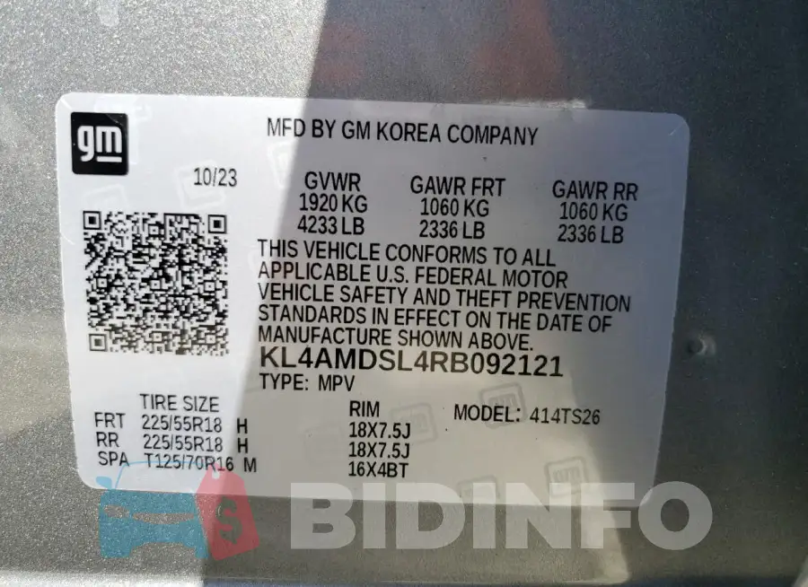 KL4AMDSL4RB092121 Photo# 14
