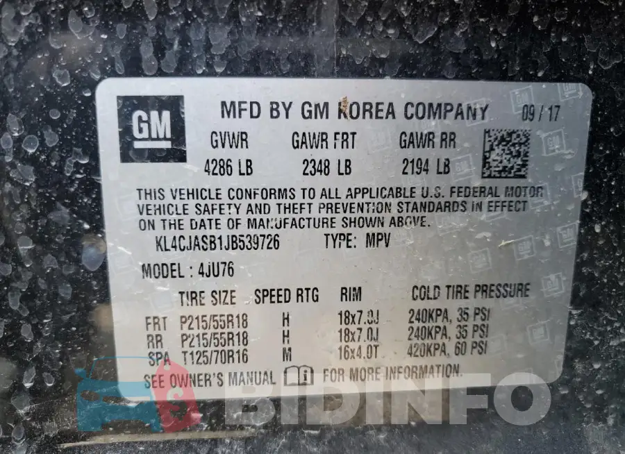 KL4CJASB1JB539726 Photo# 12