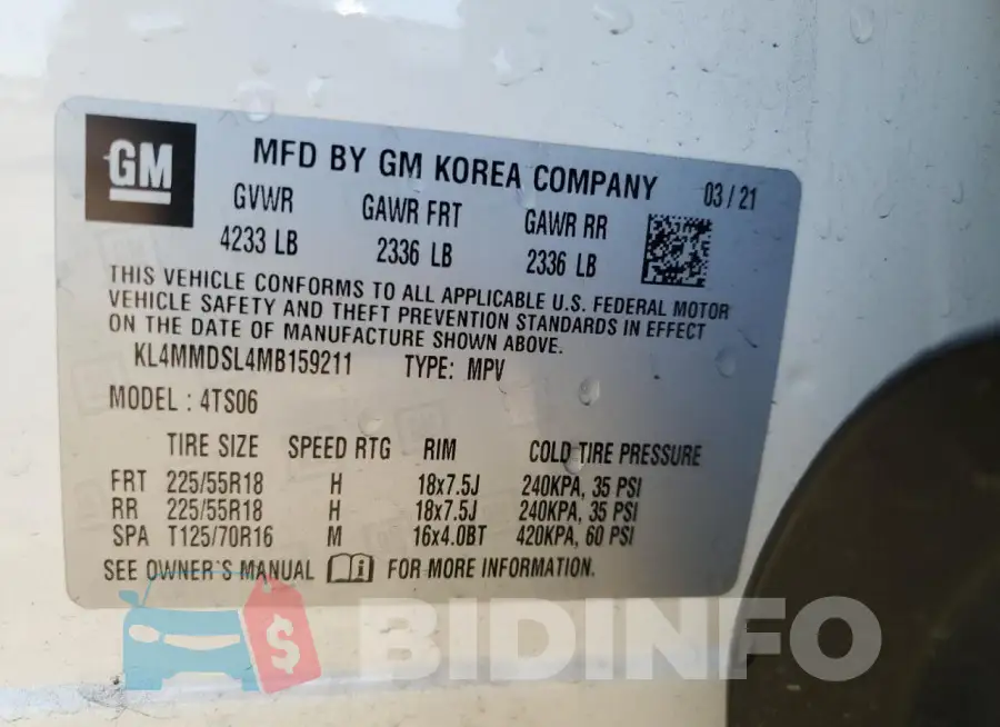 KL4MMDSL4MB159211 Photo# 12