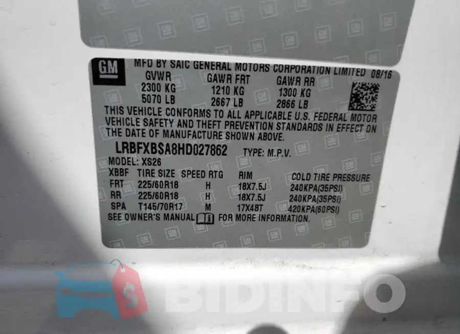 LRBFXBSA8HD027862 Photo# 13